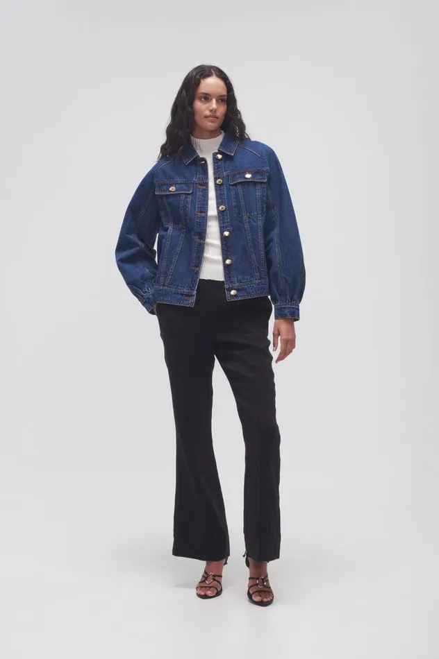 Colorado Denim Jacket Washed Indigo Women Aje Blazers Jackets 038 Coats