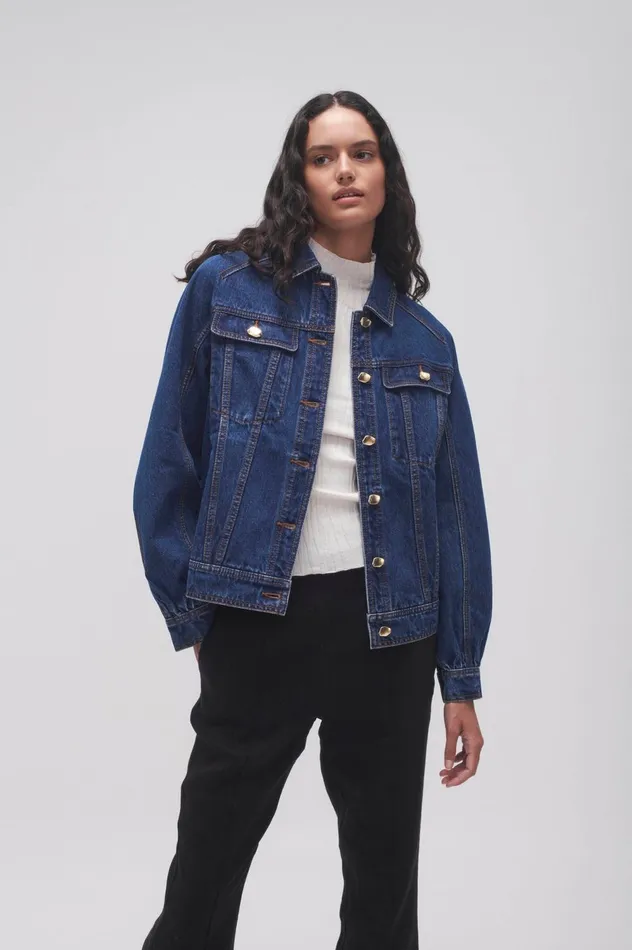 Colorado Denim Jacket Washed Indigo Women Aje Blazers Jackets 038 Coats