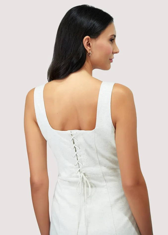 Costa Del Sol Mini Dress Oatmeal Women Lost Wander Dresses