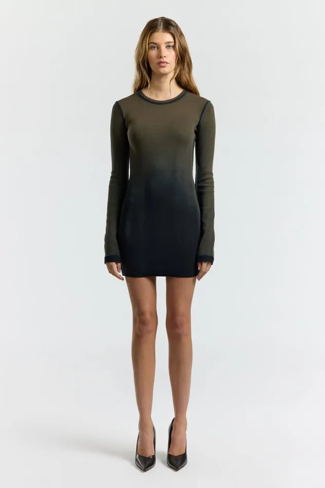 COTTON CITIZEN DRESSES Verona Crew Mini Dress Carbon Cast 8211 Women