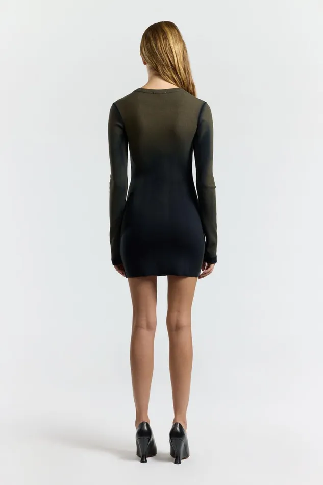 COTTON CITIZEN DRESSES Verona Crew Mini Dress Carbon Cast 8211 Women