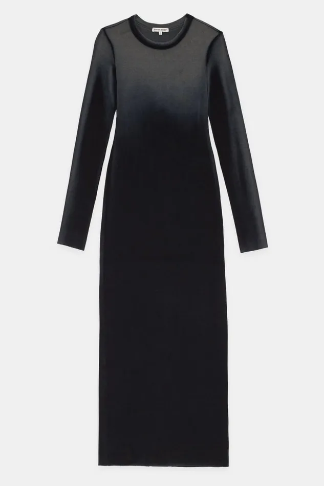 COTTON CITIZEN DRESSES Verona Crewneck Maxi Dress Black Cast 8211 Women