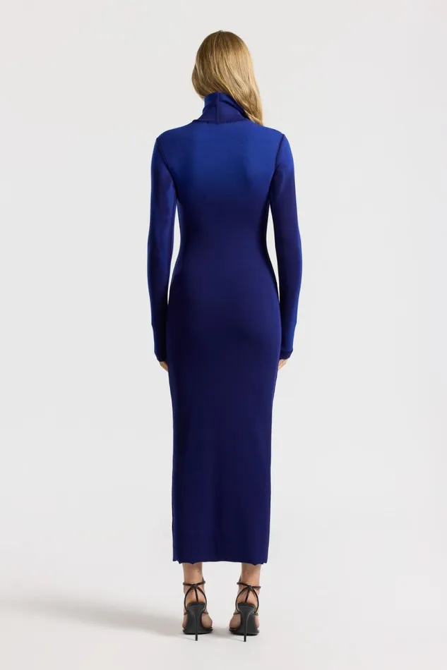 COTTON CITIZEN DRESSES Verona Turtleneck Maxi Dress Royal Blue Cast 8211 Women