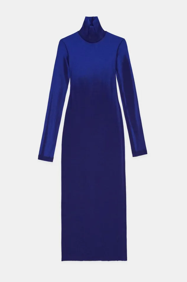 COTTON CITIZEN DRESSES Verona Turtleneck Maxi Dress Royal Blue Cast 8211 Women