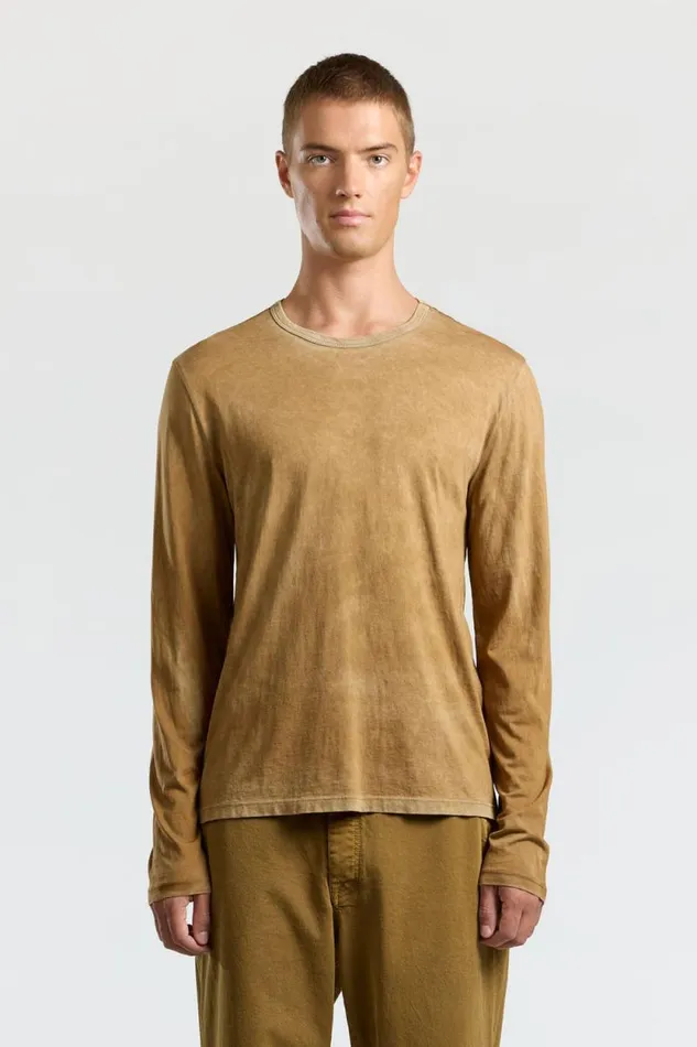 COTTON CITIZEN SHIRTS Classic Crew Long Sleeve Shirt Vintage Burnt Honey 8211 Men
