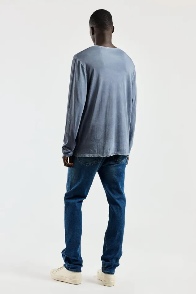 COTTON CITIZEN SHIRTS Classic Crew Long Sleeve Shirt Vintage Natural Blue 8211 Men