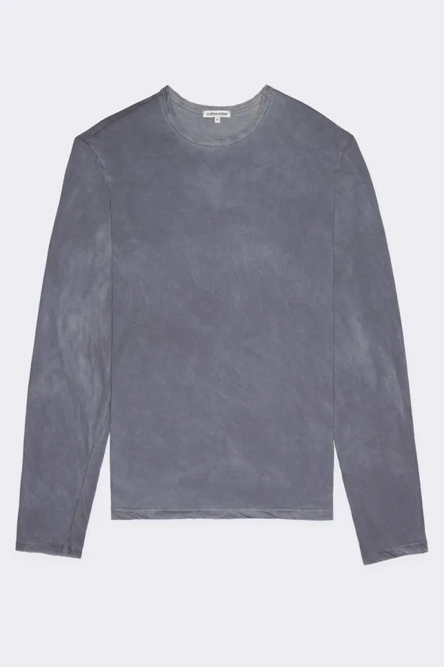 COTTON CITIZEN SHIRTS Classic Crew Long Sleeve Shirt Vintage Natural Blue 8211 Men