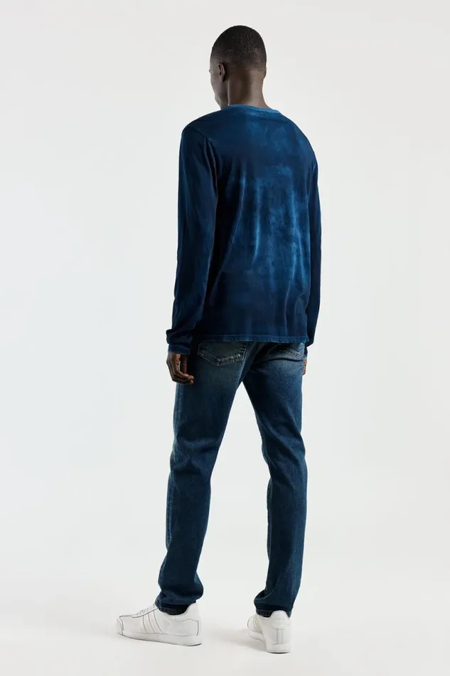 COTTON CITIZEN SHIRTS Classic Crew Long Sleeve Shirt Vintage Navy 8211 Men