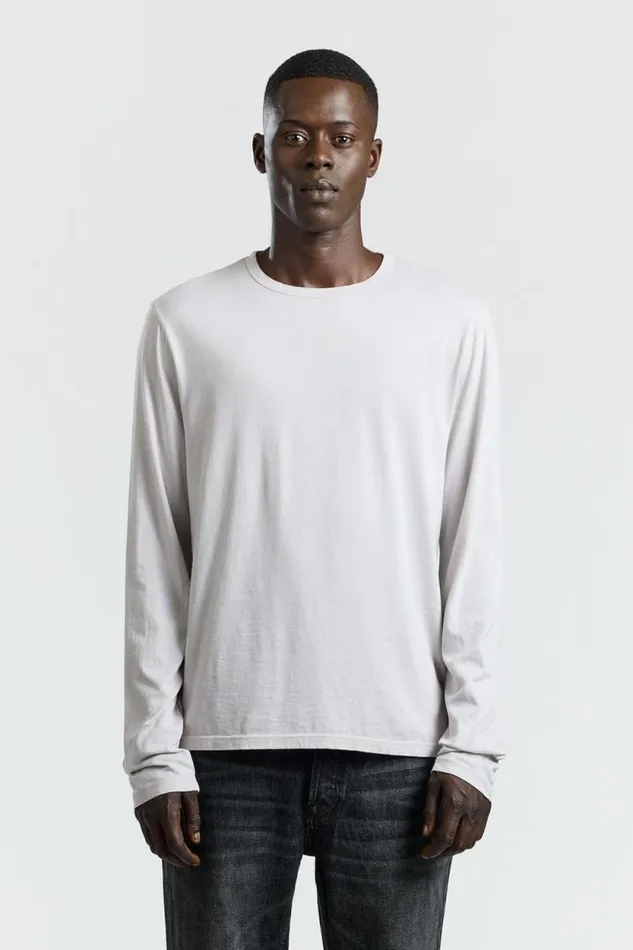 COTTON CITIZEN SHIRTS Classic Crew Long Sleeve Shirt Vintage White Stone 8211 Men