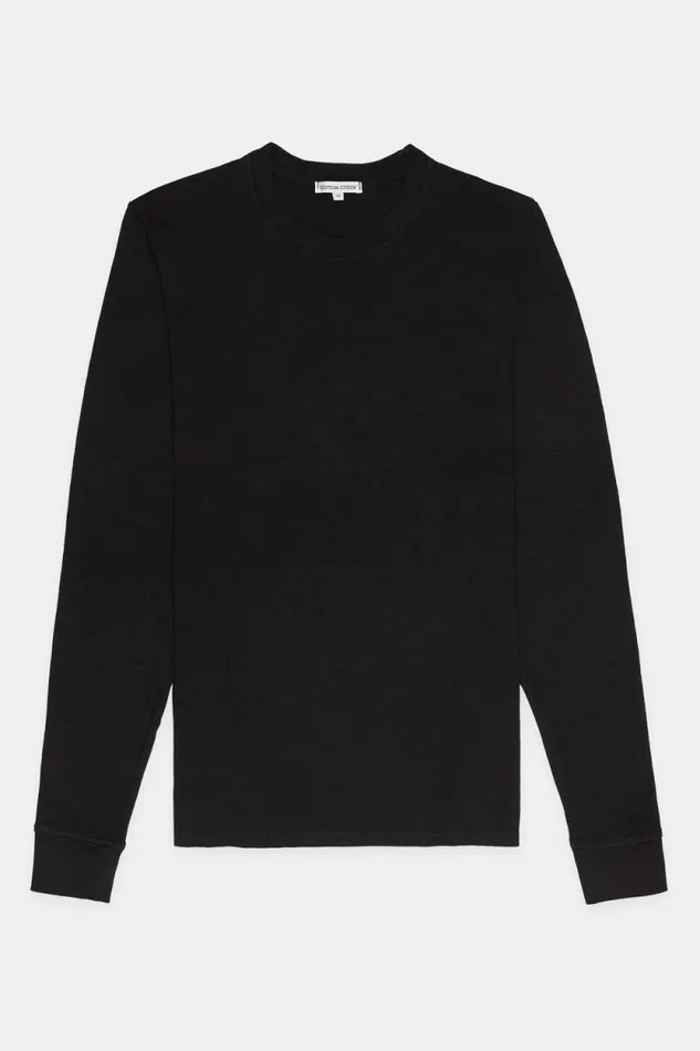 COTTON CITIZEN SHIRTS Presley Long Sleeve Shirt Jet Black 8211 Men