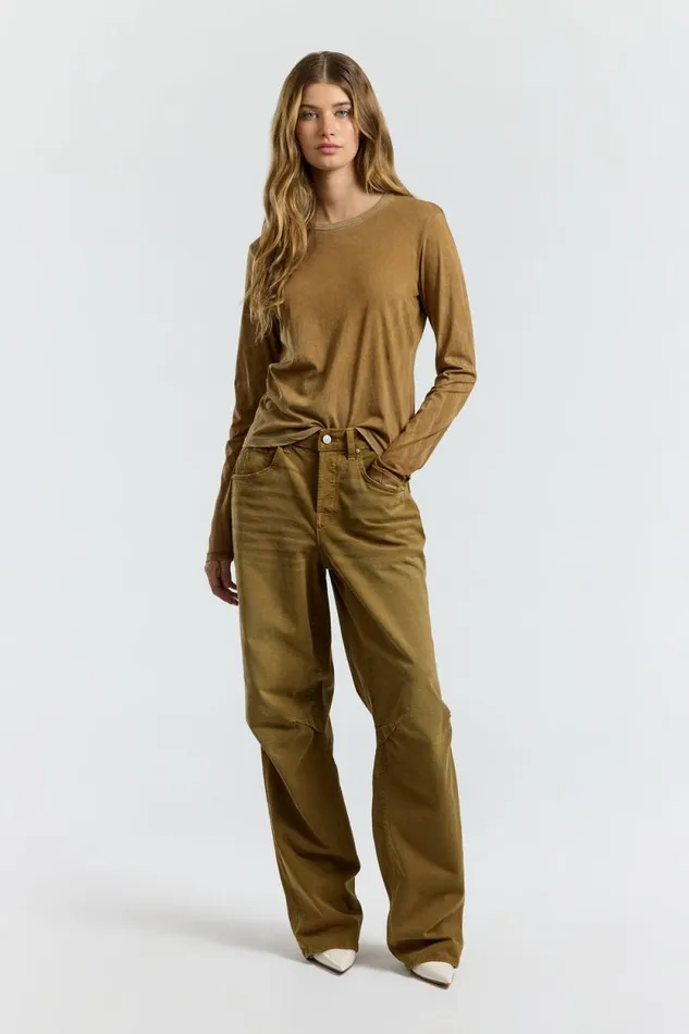 COTTON CITIZEN SHIRTS Standard Long Sleeve Shirt Vintage Burnt Honey 8211 Women