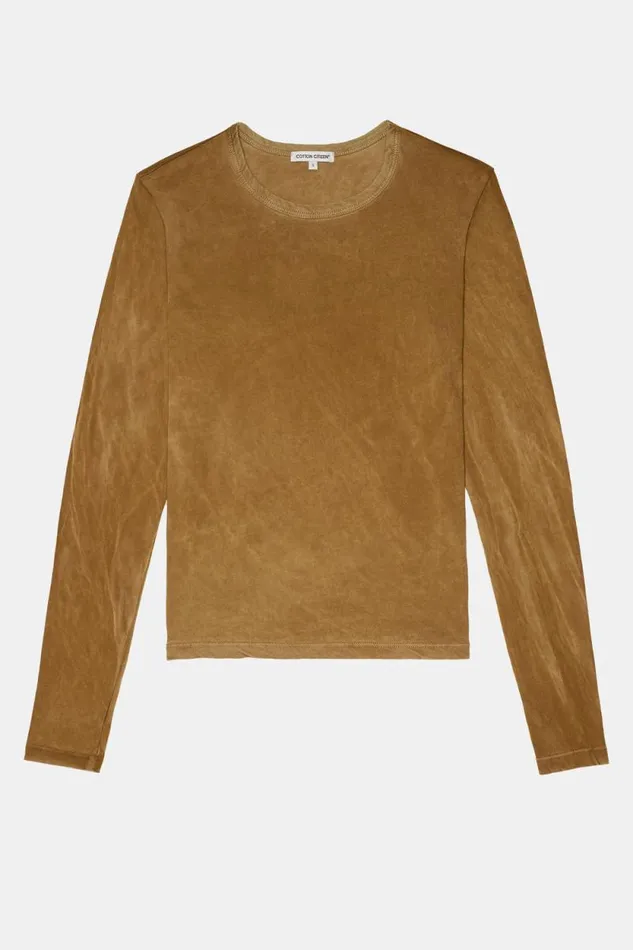 COTTON CITIZEN SHIRTS Standard Long Sleeve Shirt Vintage Burnt Honey 8211 Women