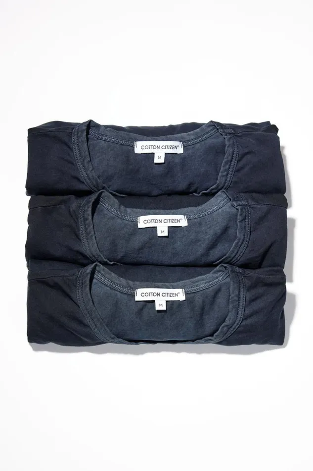 COTTON CITIZEN TEES Classic Crewneck Tee 3Pack Vintage Black 8211 Men