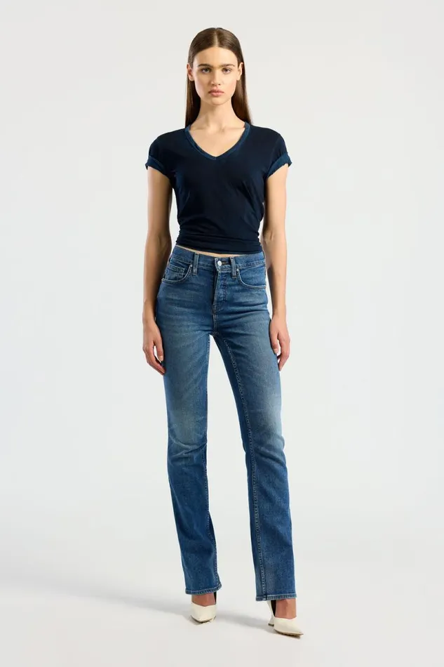 COTTON CITIZEN TEES Standard VNeck Tee Vintage Navy 8211 Women