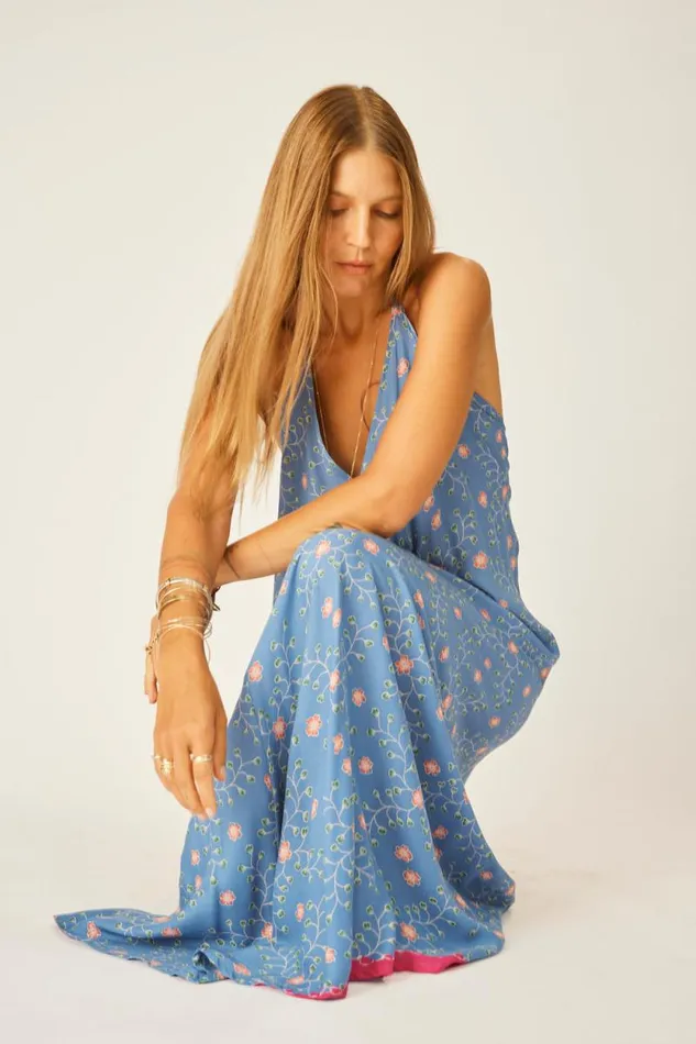 Coverups Shop Natalie Martin LOLA DRESS Pinwheel Denim