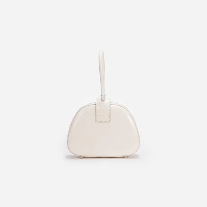 Cream Leather Top Handle Mini Bag Women Self Portrait Mini