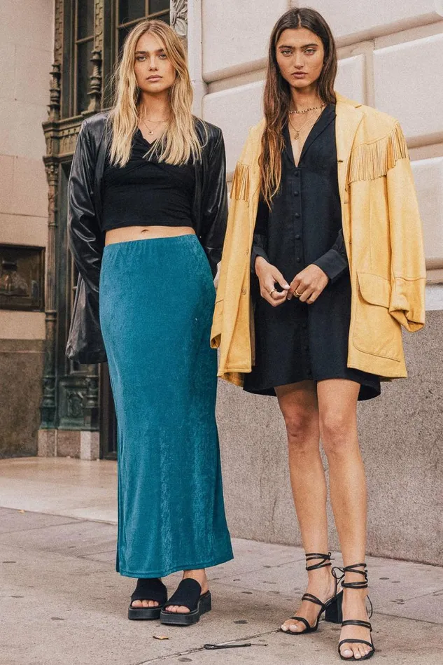 Davina Maxi Skirt In Teal Teal Women Bohme Skirts