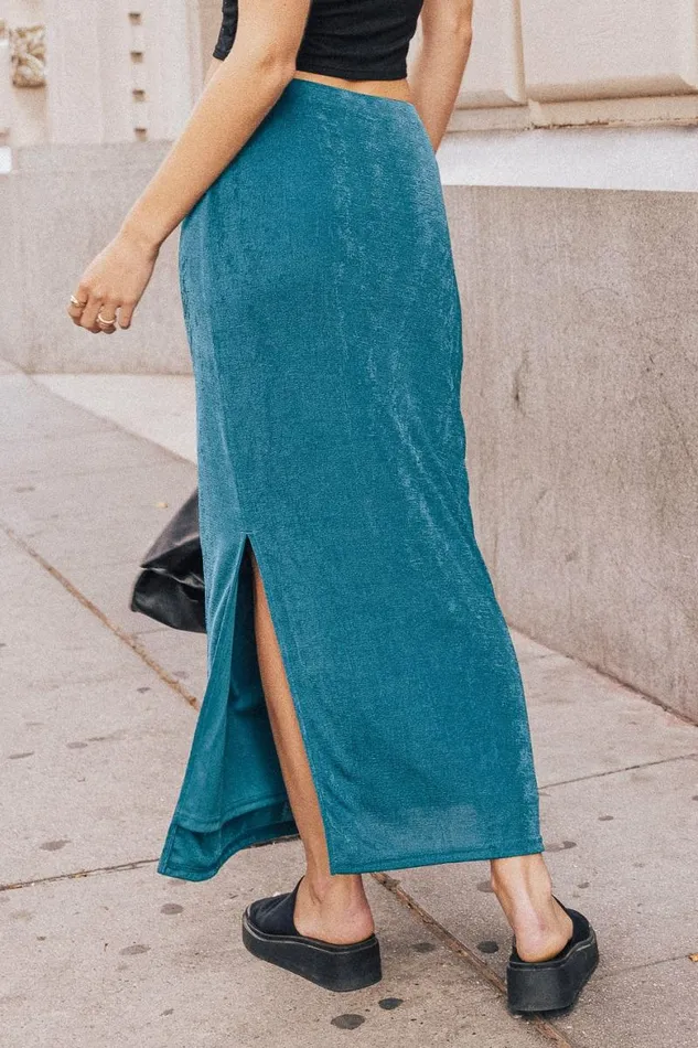 Davina Maxi Skirt In Teal Teal Women Bohme Skirts