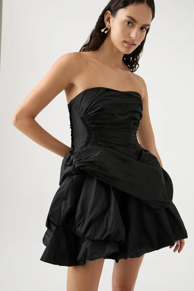 Daybreak Strapless Mini Dress Black Women Aje Black Dresses