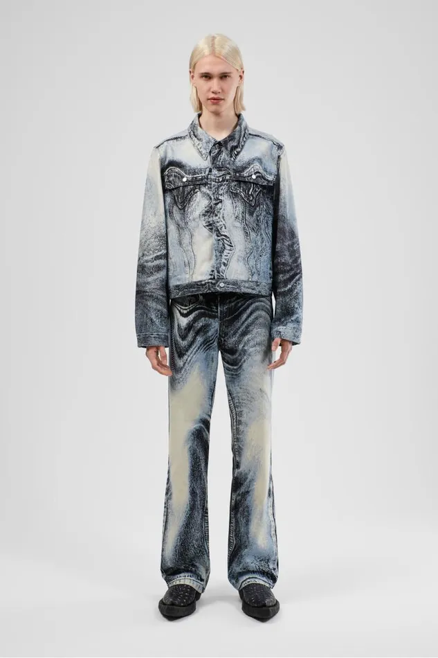 Denim Men Camper Denim Jacket BlueBlack Denim Jacket