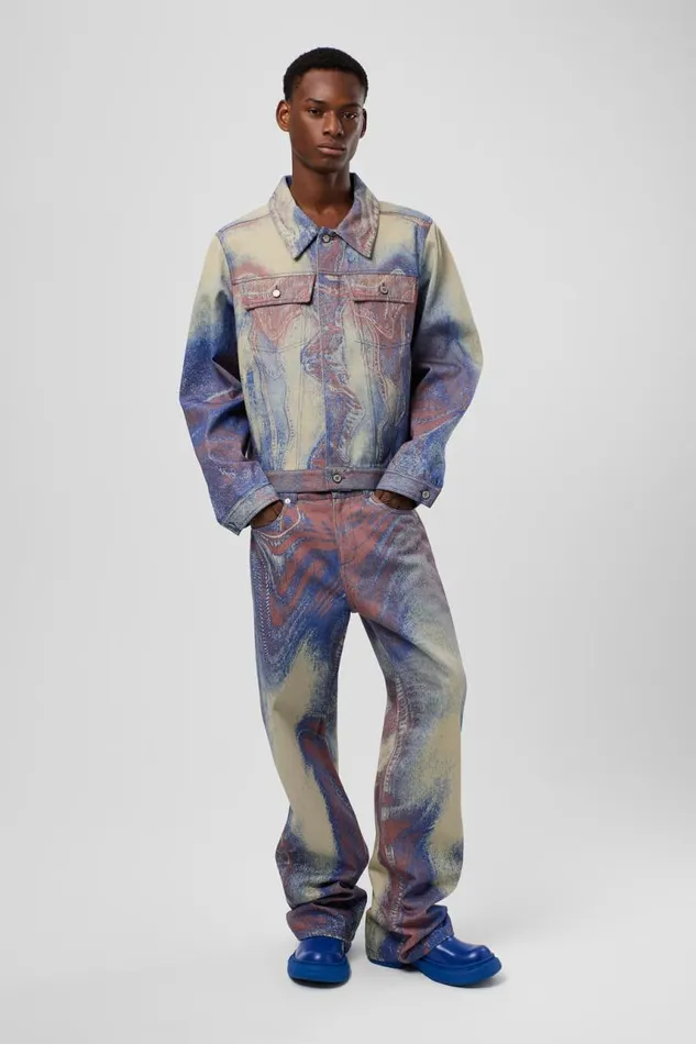 Denim Women Camper Denim Jeans BlueBeigeRed Denim Jeans