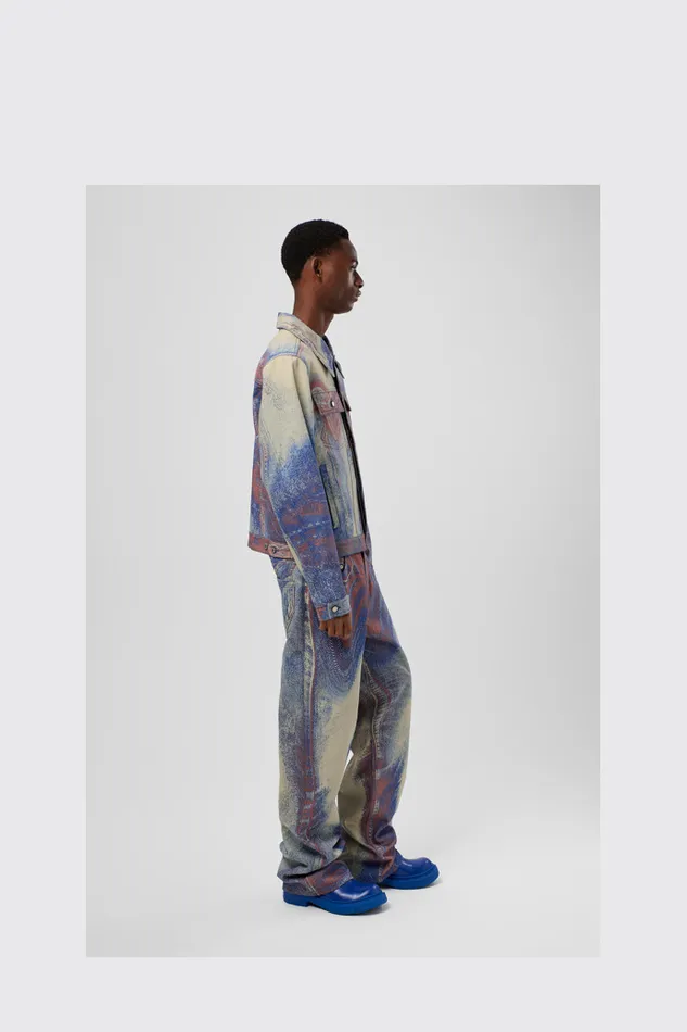 Denim Women Camper Denim Jeans BlueBeigeRed Denim Jeans