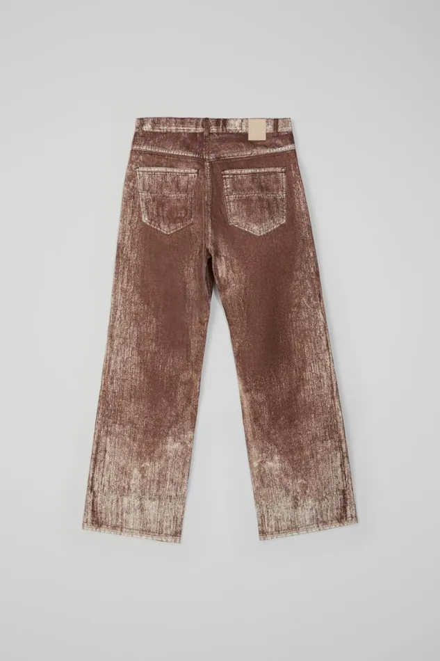 Denim Women Camper Denim Terracotta Paint Print Denim Jeans