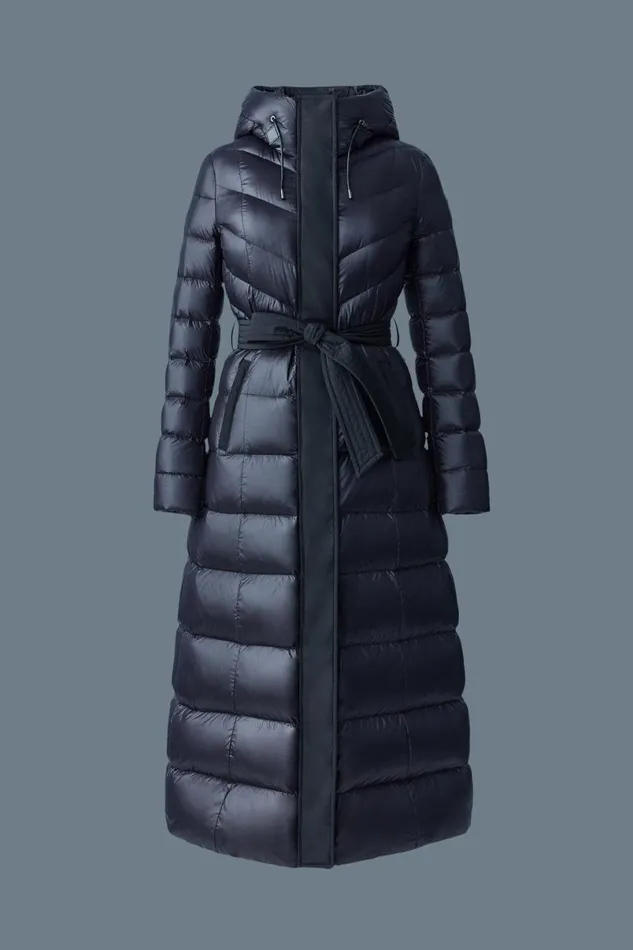 Downs and Jackets Women Mackage CALINA Lustrous Down Maxi Coat Black