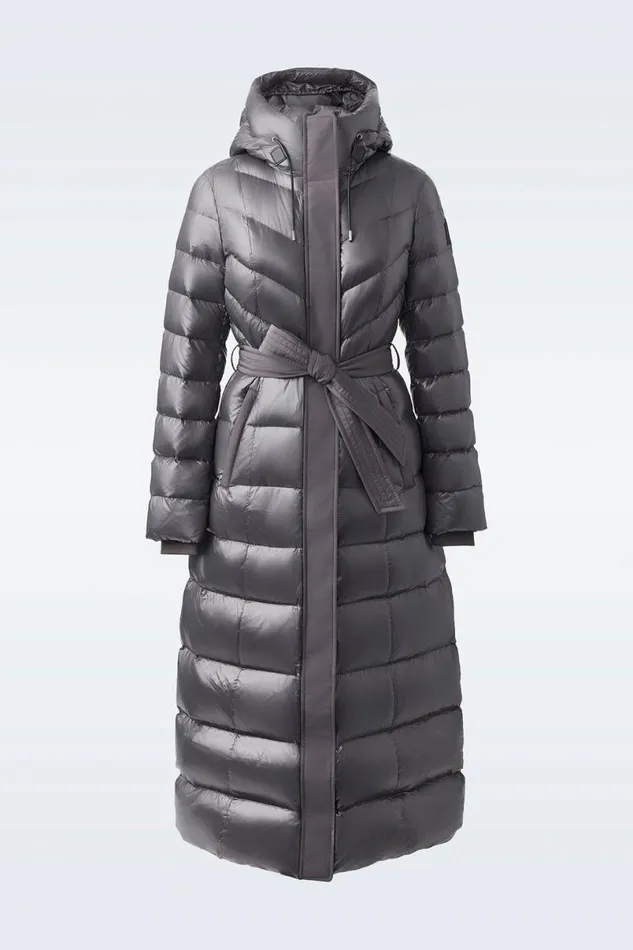Downs and Jackets Women Mackage CALINA Lustrous Down Maxi Coat Black