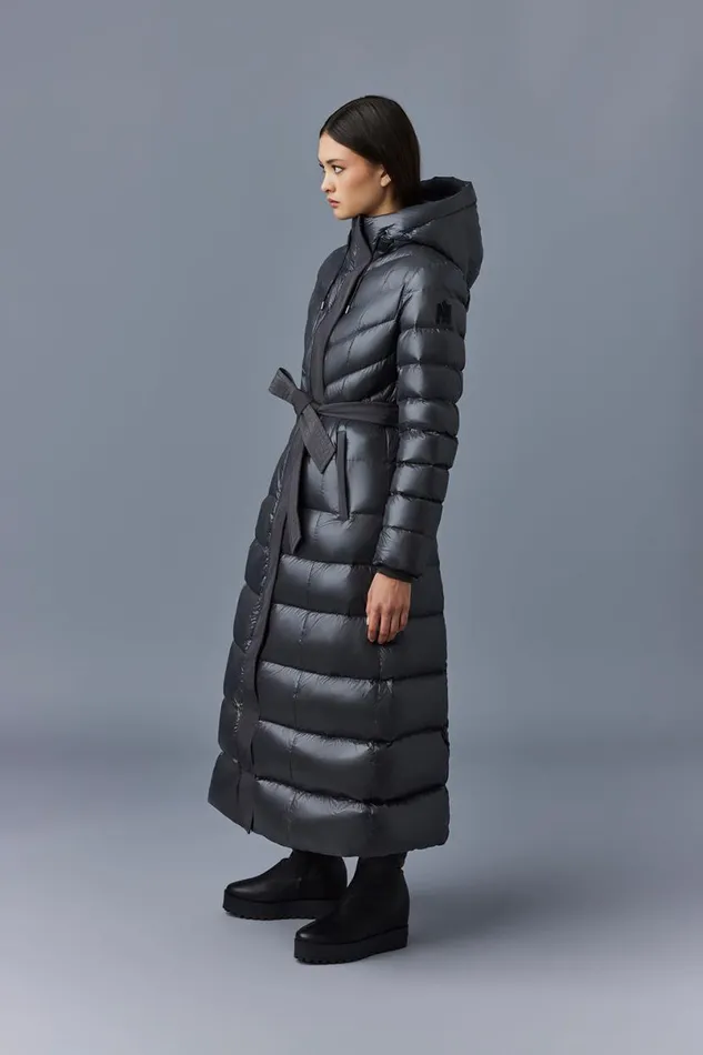 Downs and Jackets Women Mackage CALINA Lustrous Down Maxi Coat Black