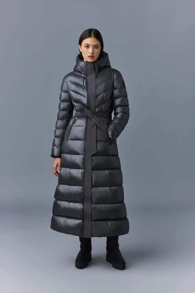 Downs and Jackets Women Mackage CALINA Lustrous Down Maxi Coat Black