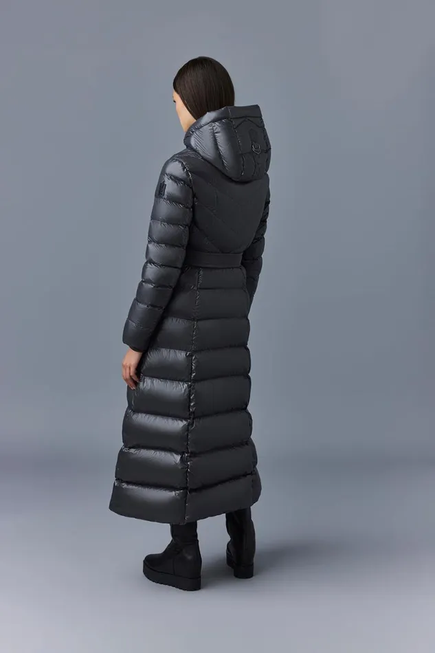 Downs and Jackets Women Mackage CALINA Lustrous Down Maxi Coat Black