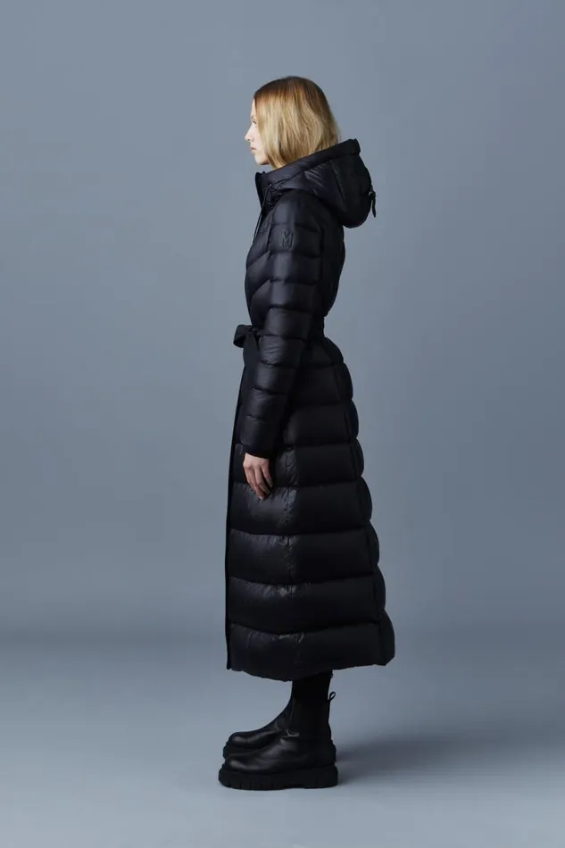 Downs and Jackets Women Mackage CALINA Lustrous Down Maxi Coat Black