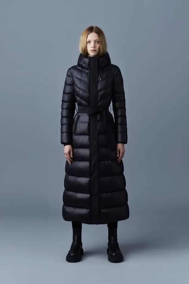 Downs and Jackets Women Mackage CALINA Lustrous Down Maxi Coat Black
