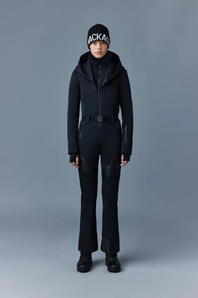 Downs and Jackets Women Mackage ELLE Agile360 Down Ski Suit With Removable Hood Black
