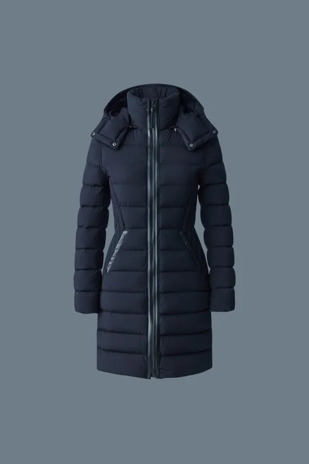 Downs and Jackets Women Mackage FARREN Agile360 Down Coat With Removable Hood Black