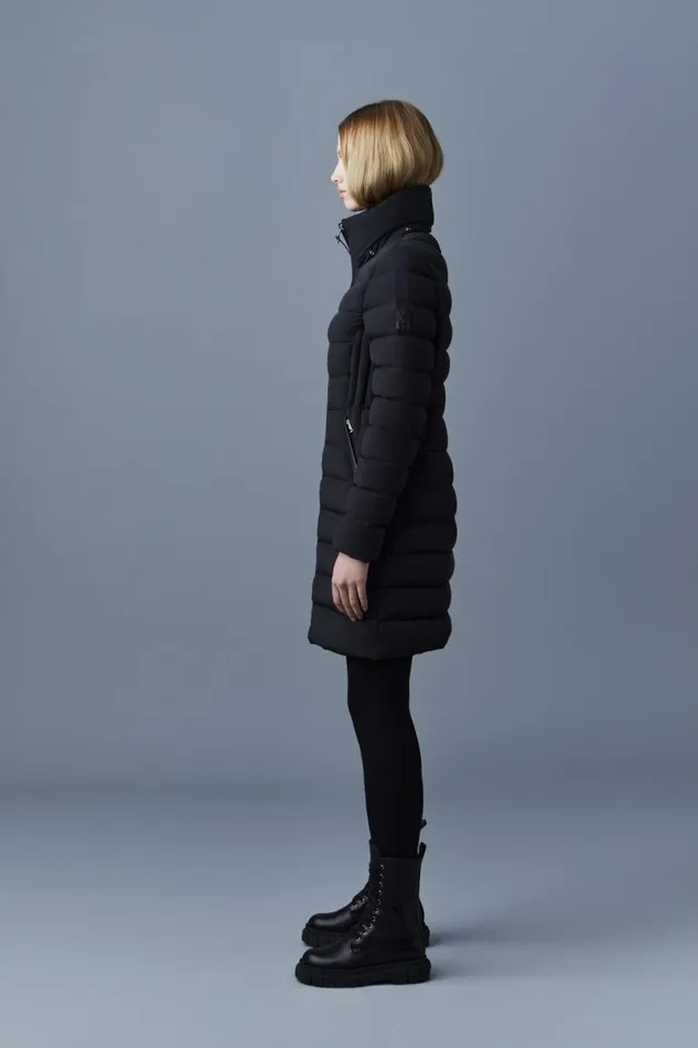 Downs and Jackets Women Mackage FARREN Agile360 Down Coat With Removable Hood Black