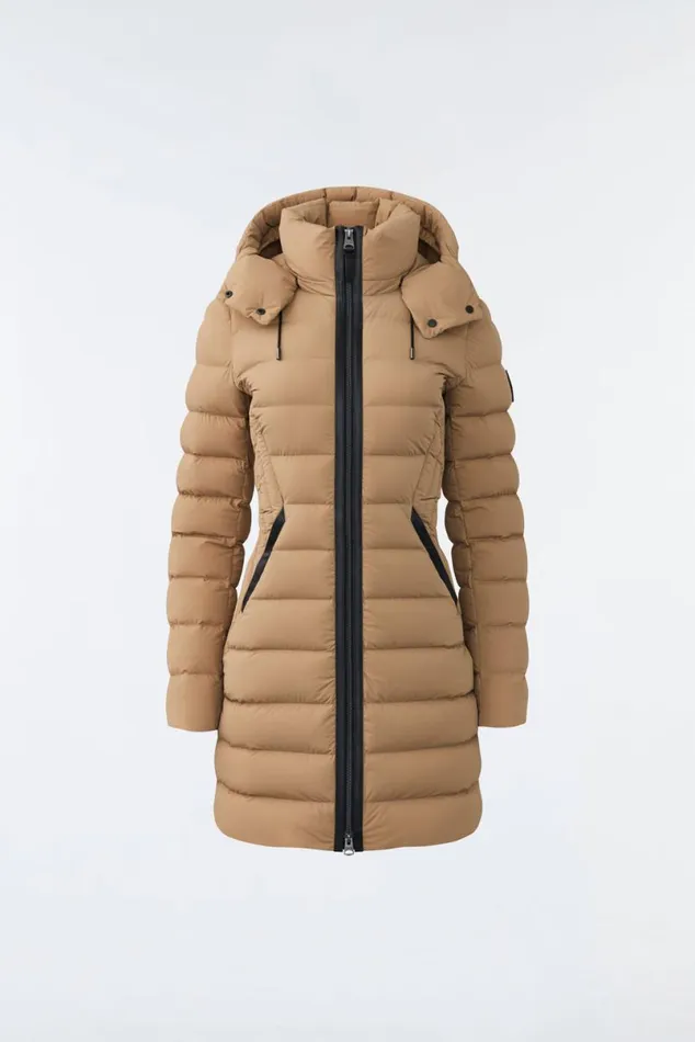 Downs and Jackets Women Mackage FARREN Agile360 Down Coat With Removable Hood Black