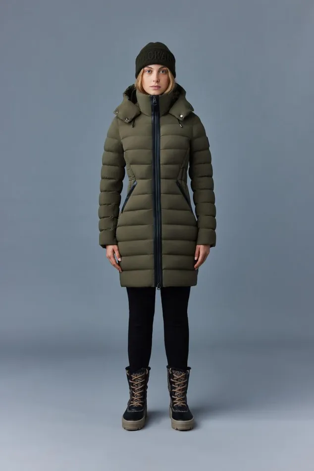 Downs and Jackets Women Mackage FARREN Agile360 Down Coat With Removable Hood Black