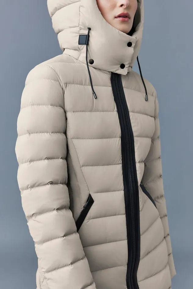 Downs and Jackets Women Mackage FARREN Agile360 Down Coat With Removable Hood Black