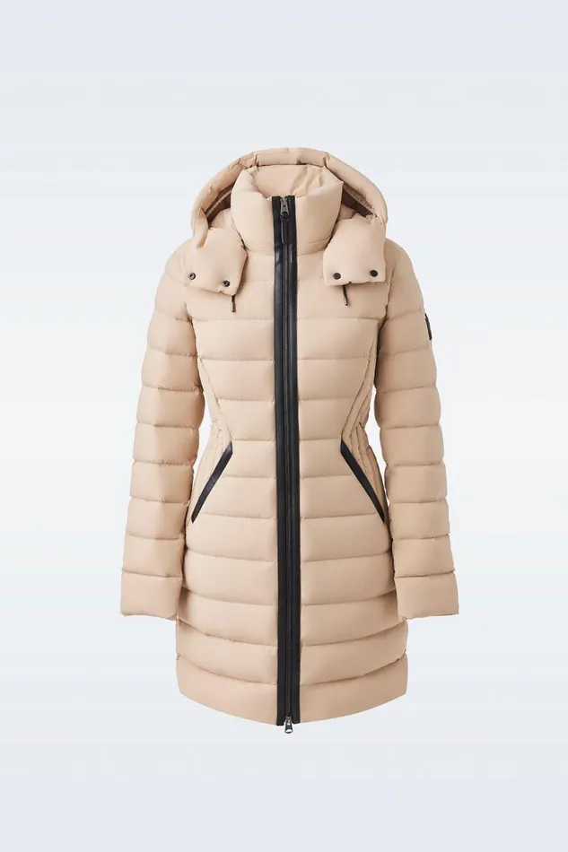 Downs and Jackets Women Mackage FARREN Agile360 Down Coat With Removable Hood Black