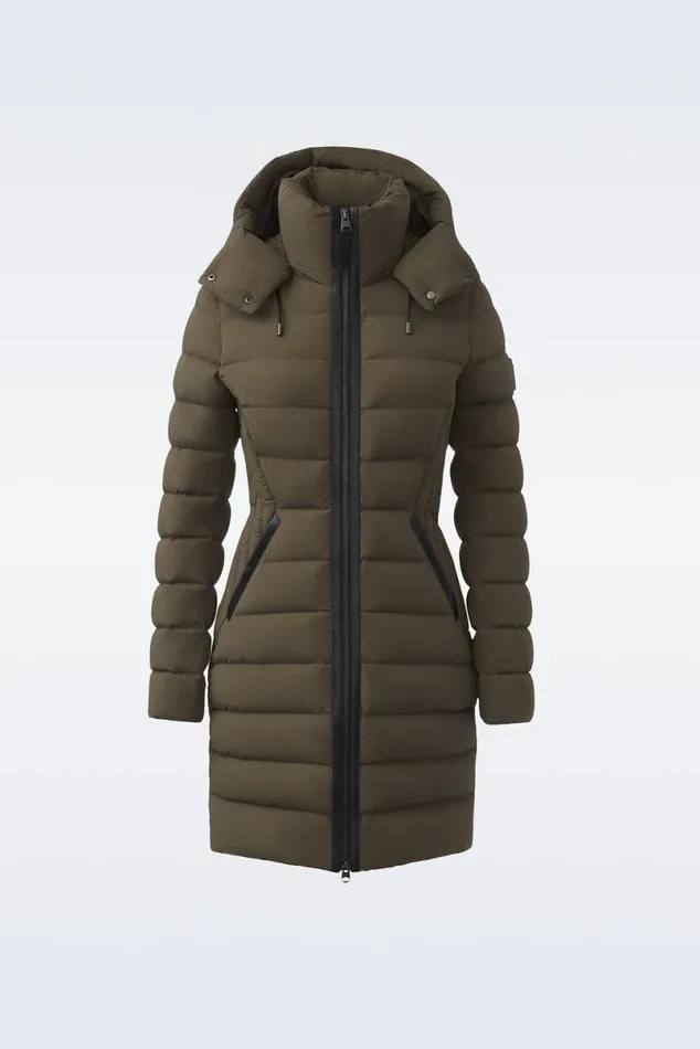 Downs and Jackets Women Mackage FARREN Agile360 Down Coat With Removable Hood Black