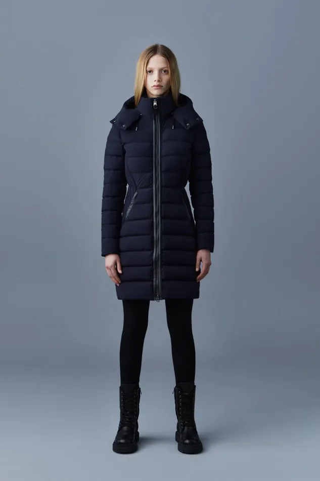 Downs and Jackets Women Mackage FARREN Agile360 Down Coat With Removable Hood Black