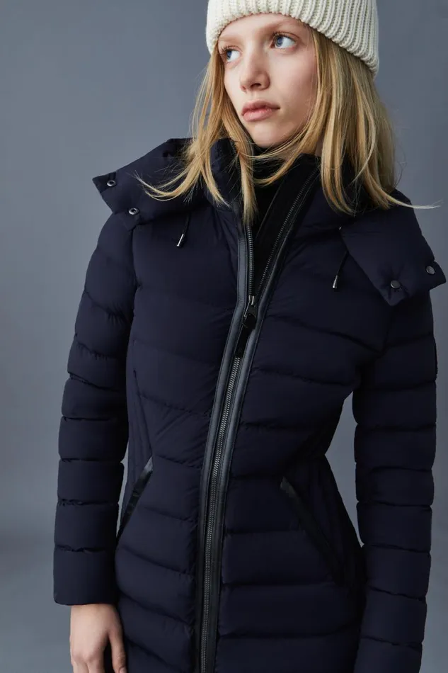 Downs and Jackets Women Mackage FARREN Agile360 Down Coat With Removable Hood Black