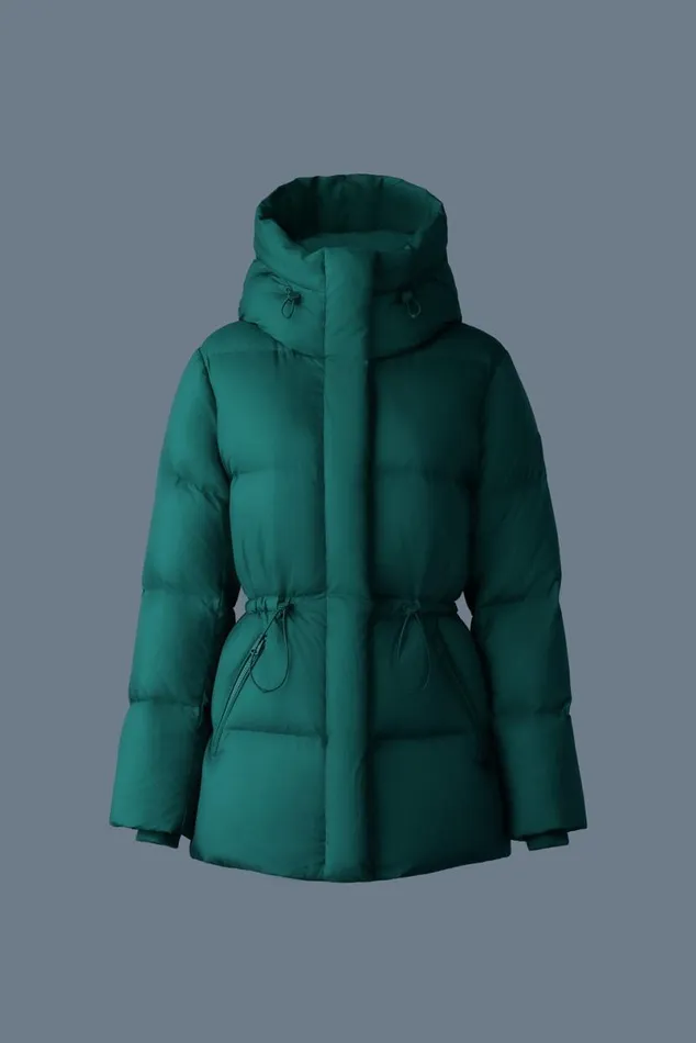 Downs and Jackets Women Mackage FREYASW Softwash Crinkle Down Jacket Emerald Downs and Jackets Women Mackage FREYASW Softwash Crinkle Down Jacket Emerald