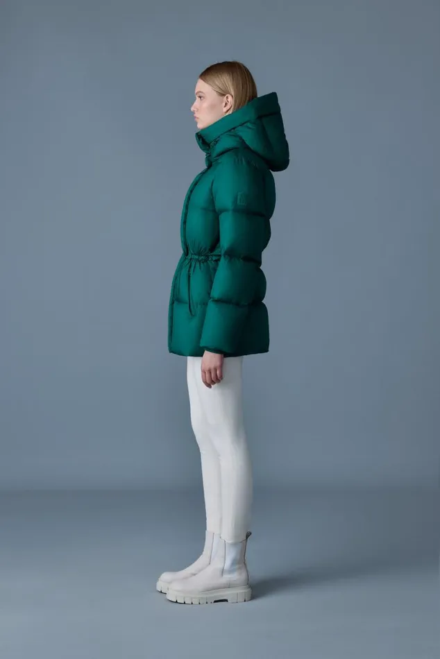 Downs and Jackets Women Mackage FREYASW Softwash Crinkle Down Jacket Emerald Downs and Jackets Women Mackage FREYASW Softwash Crinkle Down Jacket Emerald