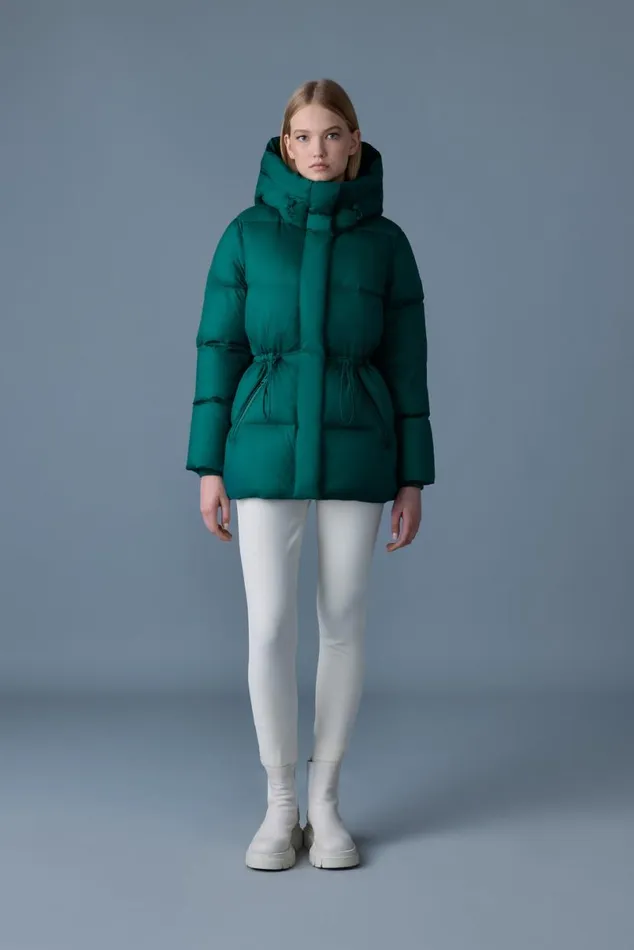 Downs and Jackets Women Mackage FREYASW Softwash Crinkle Down Jacket Emerald Downs and Jackets Women Mackage FREYASW Softwash Crinkle Down Jacket Emerald