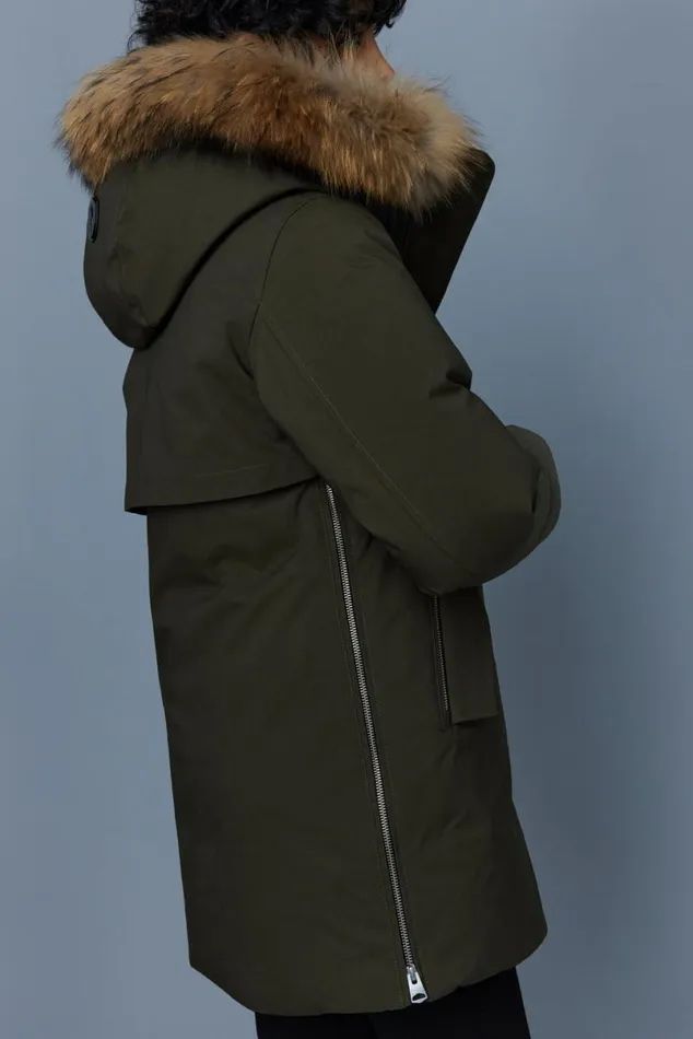 Downs and Jackets Women Mackage KINSLEE 2in1 Oversized Down Parka With Bib And Natural Fur Black