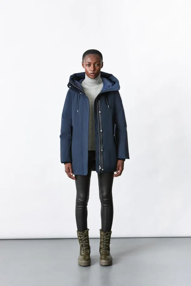 Downs and Jackets Women Mackage KINSLEE 2in1 Oversized Down Parka With Bib And Natural Fur Black