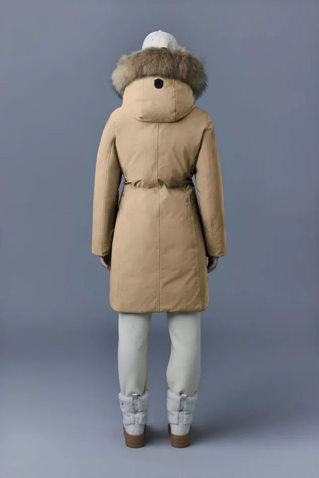 Downs and Jackets Women Mackage SHILOH 2IN1 Fitted Down Coat With Removable Bib And Natural Fur Black